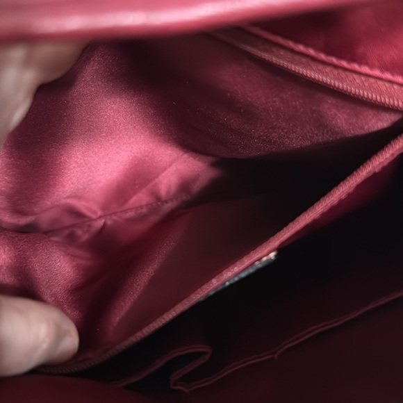 COACH Park Bag Quilted Leather & suede Hobo Shoulder color block Maroon black - Picture 9 of 16